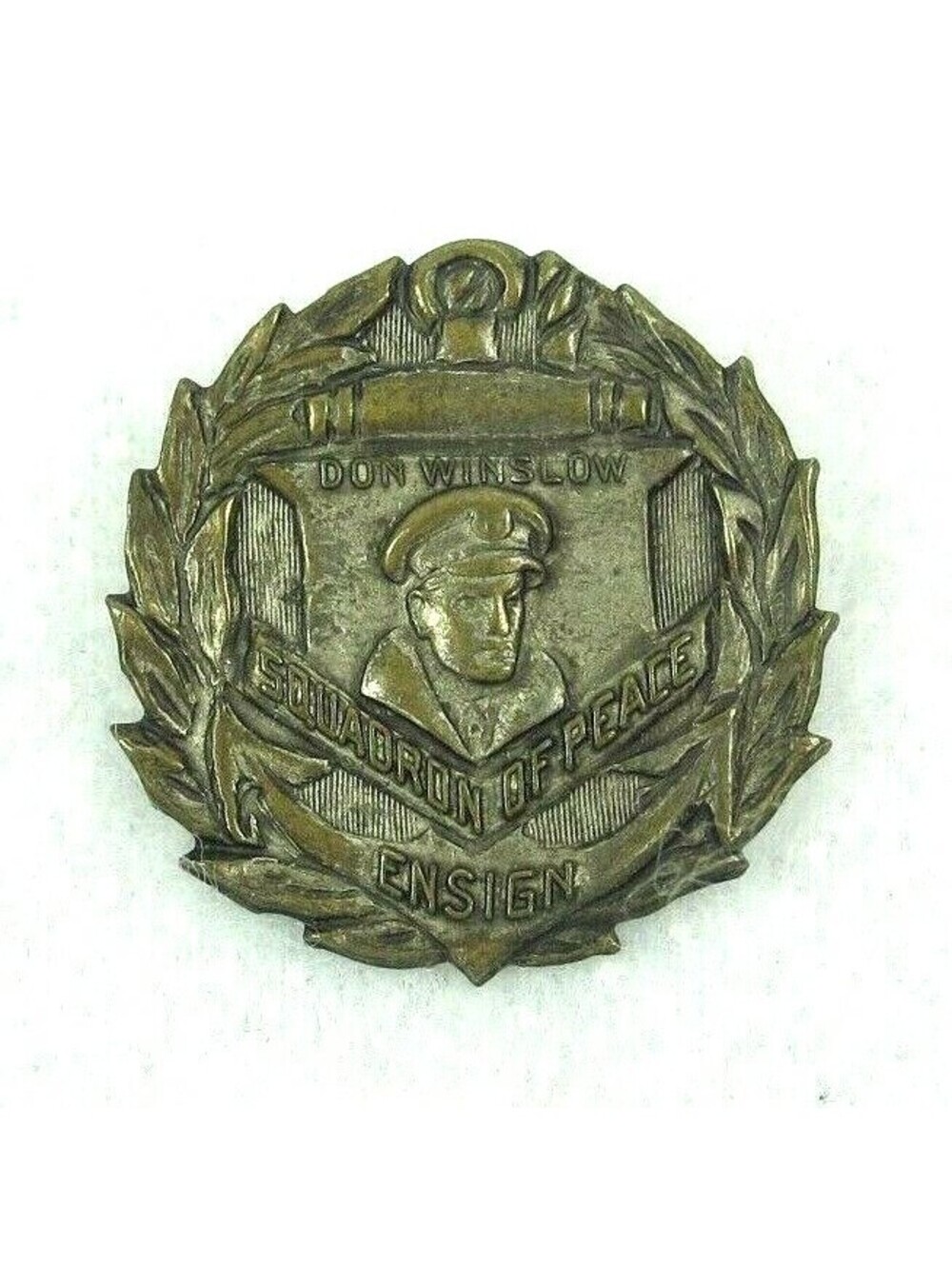Vintage 1939 Don Winslow NAVY SQUADRON OF PEACE ENSIGN Badge Kellogg's Radio